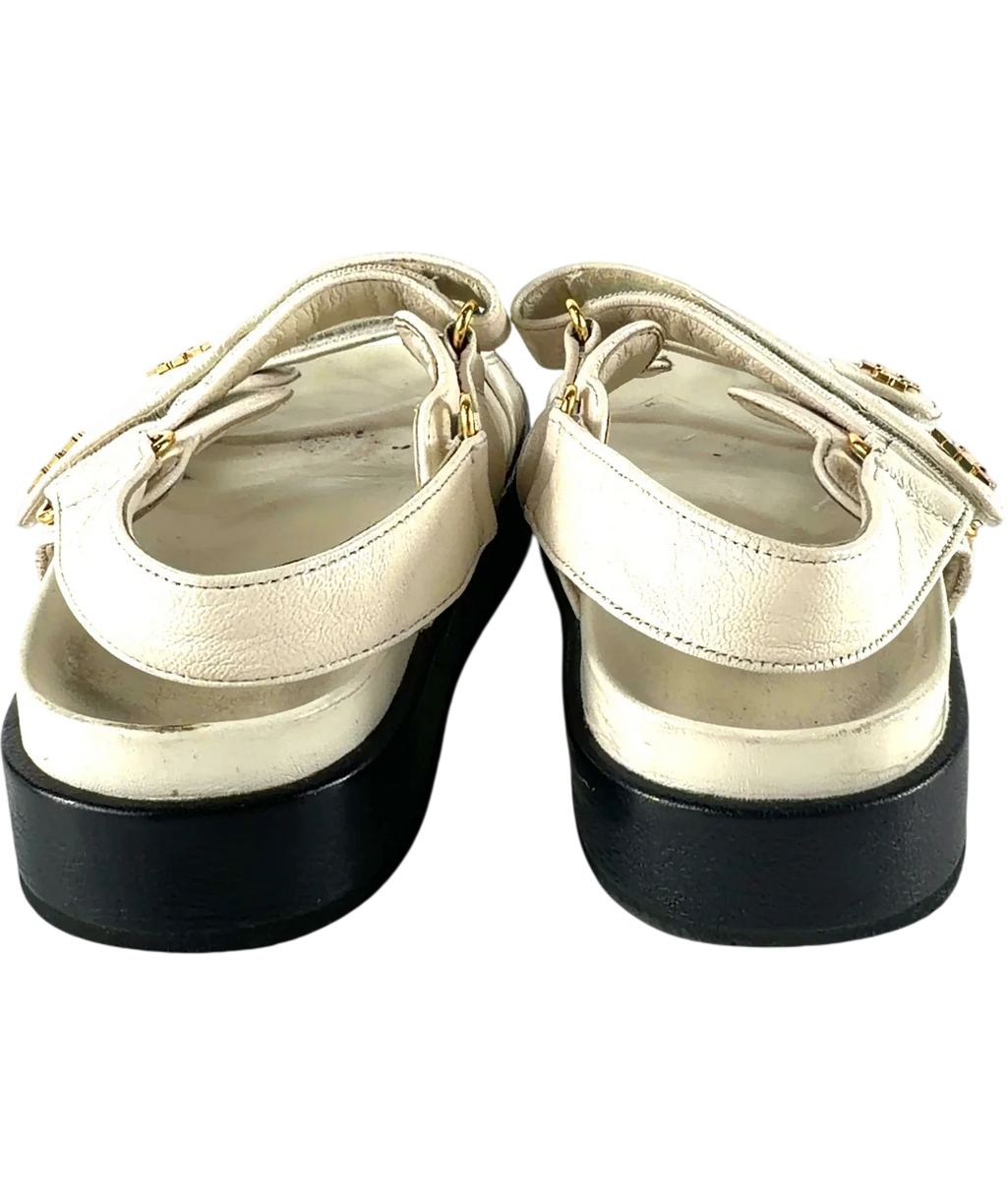Tory Burch White Kira Sport Sandal, size UK 5.5 EU 38.5 👠 — back