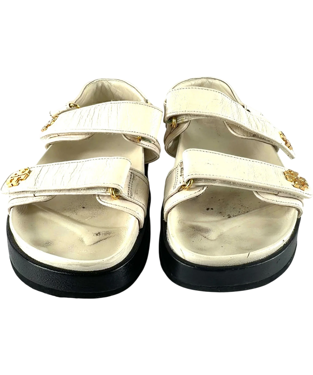 Tory Burch Kira Sport Sandal White UK 5.5 EU 38.5 — Front (both, face on)
