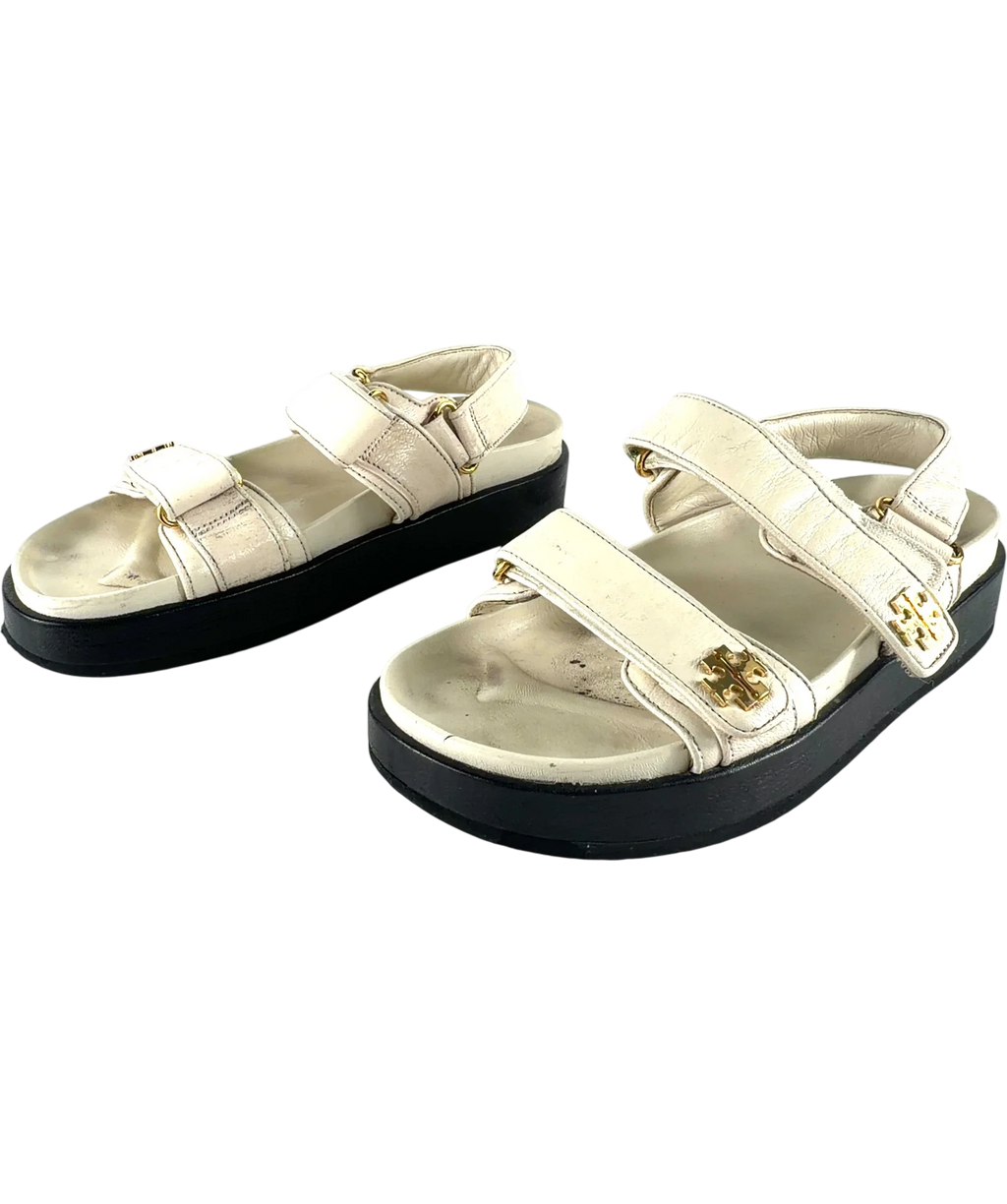 Tory Burch White Kira Sport Sandal, size UK 5.5 EU 38.5 👠 — label