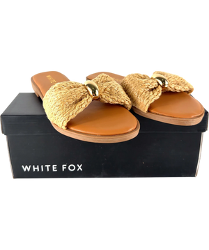 White Fox Bindi Slides Beige UK 5