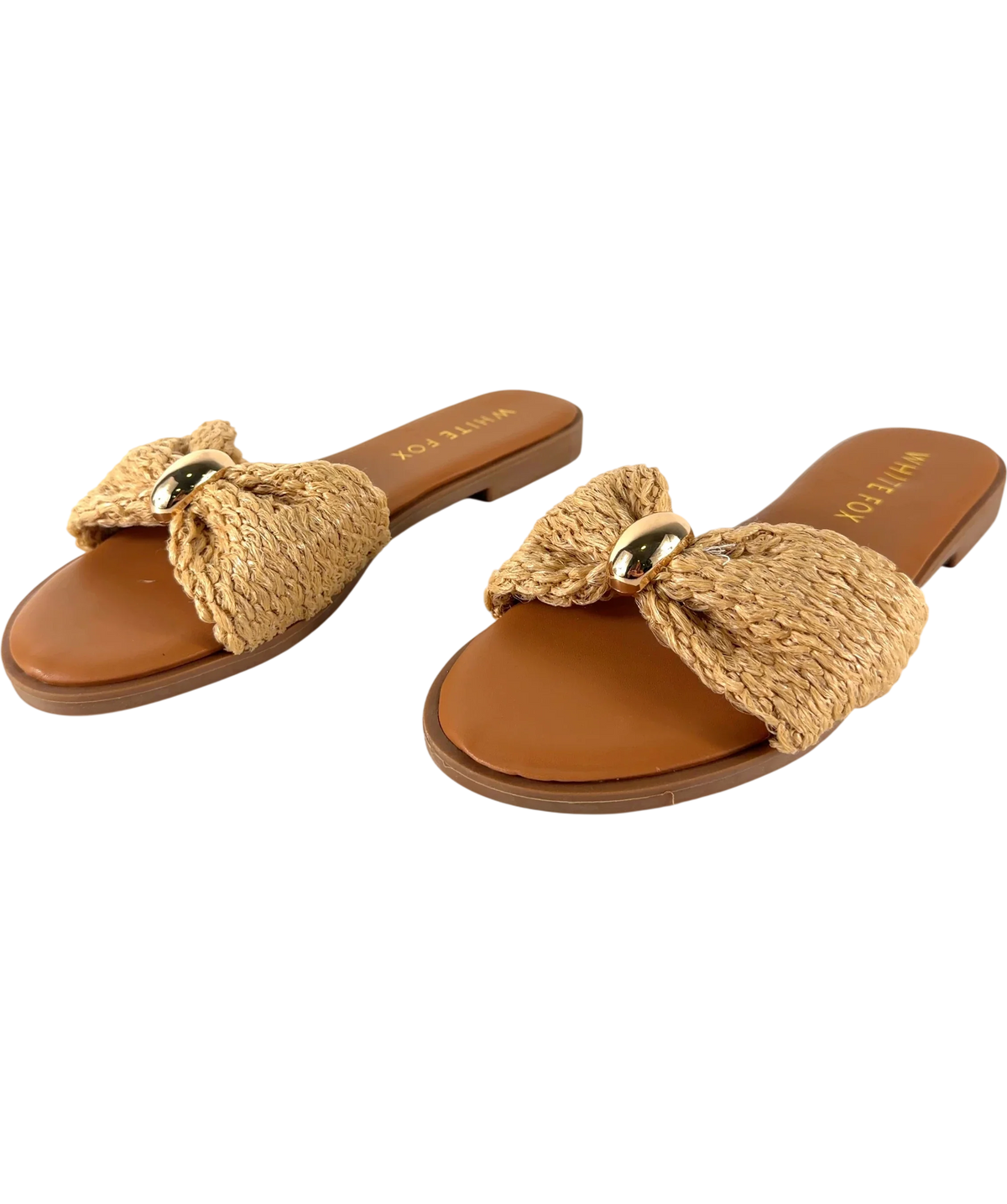 WHITE FOX Beige Bindi Slides, size UK 5 EU 38 👠 — label