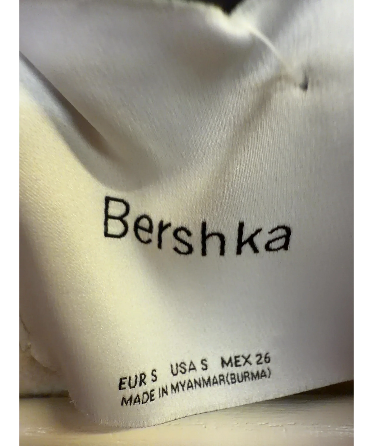 Bershka Cream Cream Wool Blend Double Breasted Trench Coat, size UK S — detail
