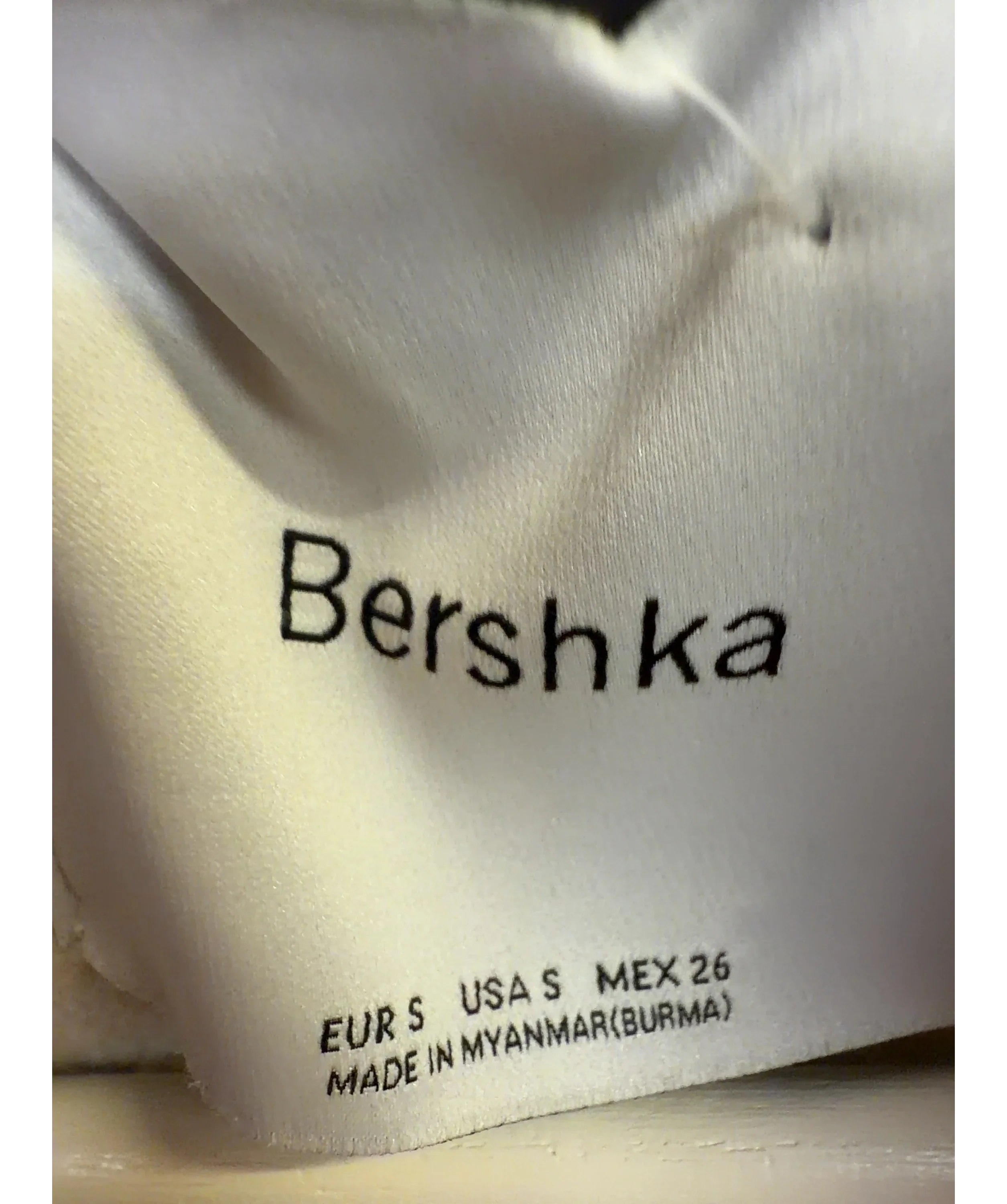 Bershka Cream Cream Wool Blend Double Breasted Trench Coat, size UK S — detail