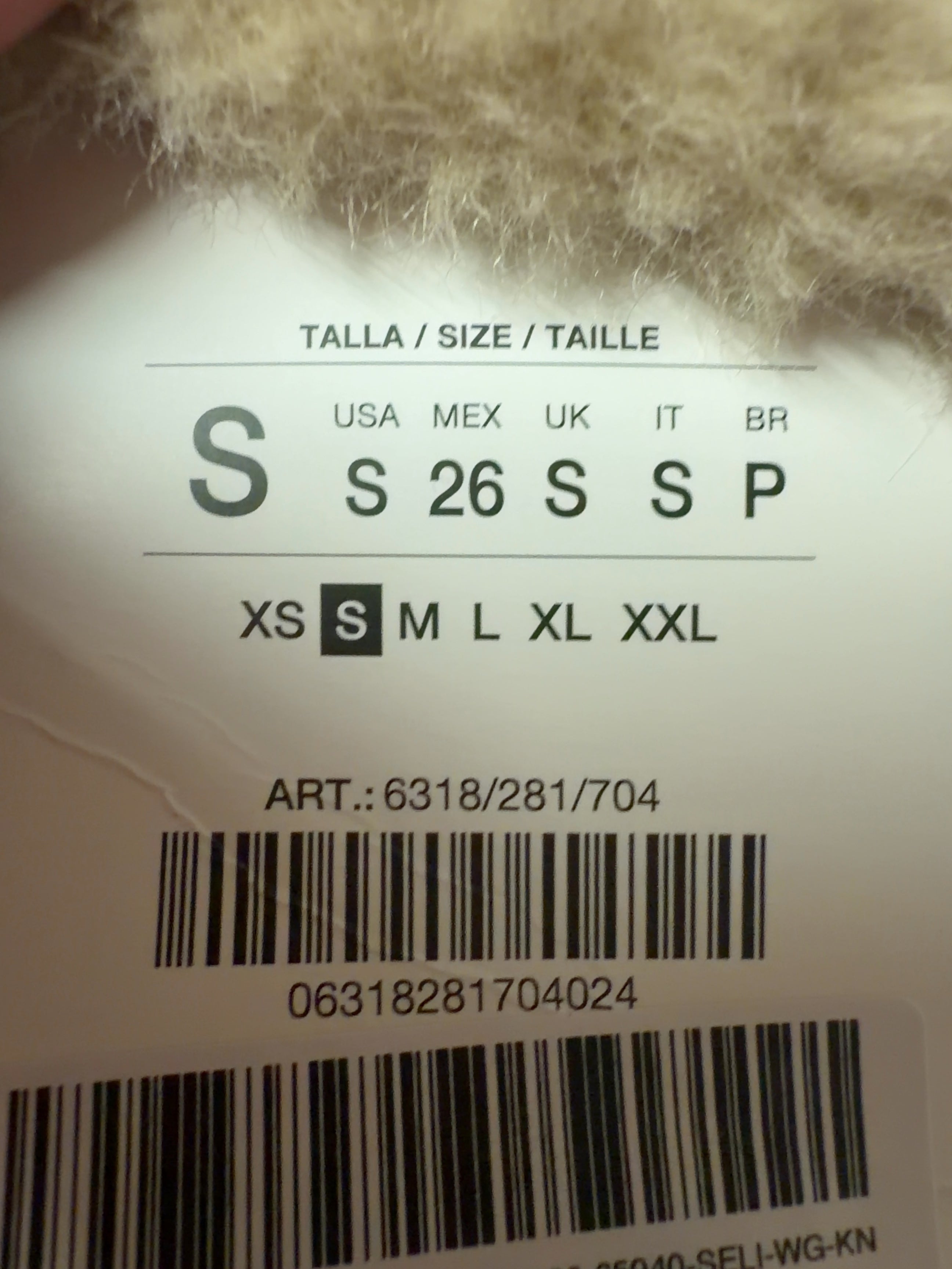 ZARA Beige Faux Fur Hooded Toggle Gilet Taupe  beige, size UK S — care label