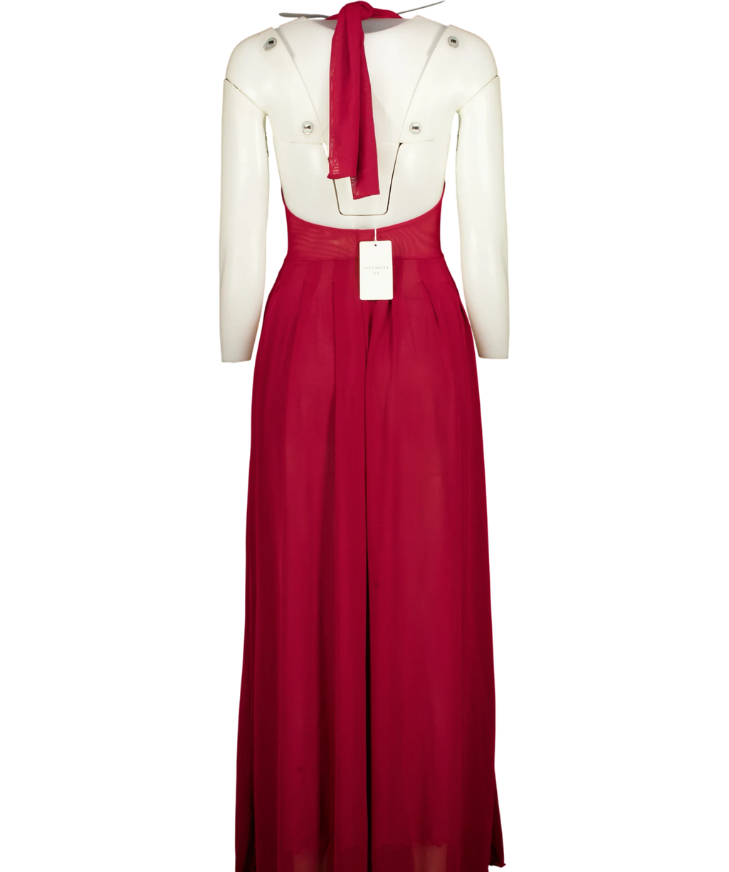 Lulu Souza Red Yōsei Dress, size UK XS — back