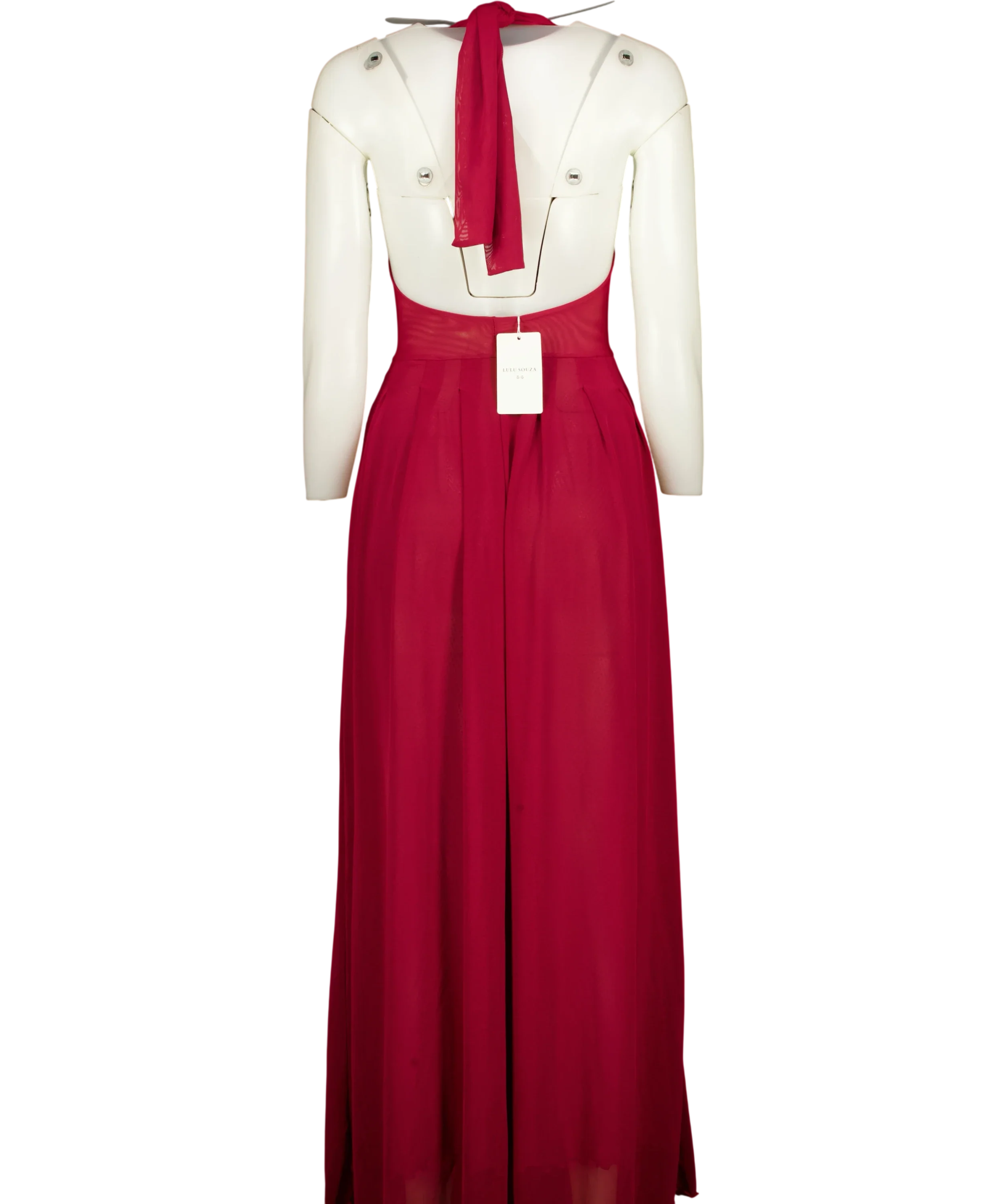 Lulu Souza Red Yōsei Dress, size UK XS — back