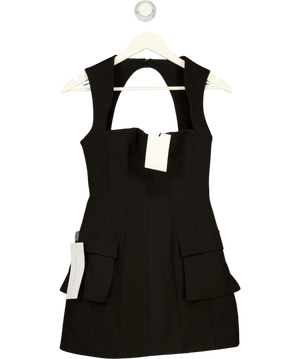 Club L Mollie Black Square-neck Tailored Micro Mini Dress UK 6