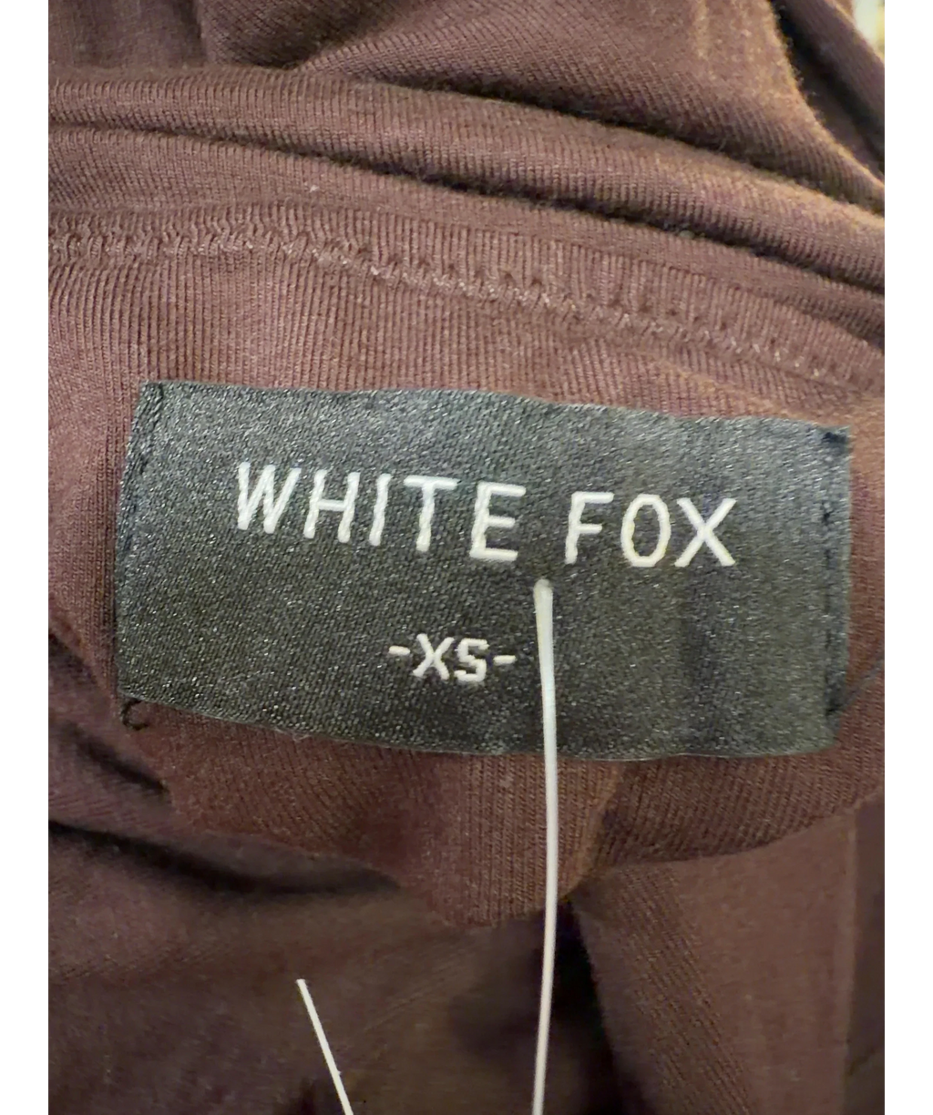 WHITE FOX Brown She's Got That Look Halter Neck Maxi Dress, size UK XS — care label