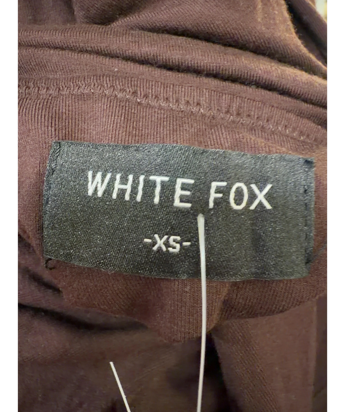 WHITE FOX Brown She's Got That Look Halter Neck Maxi Dress, size UK XS — care label