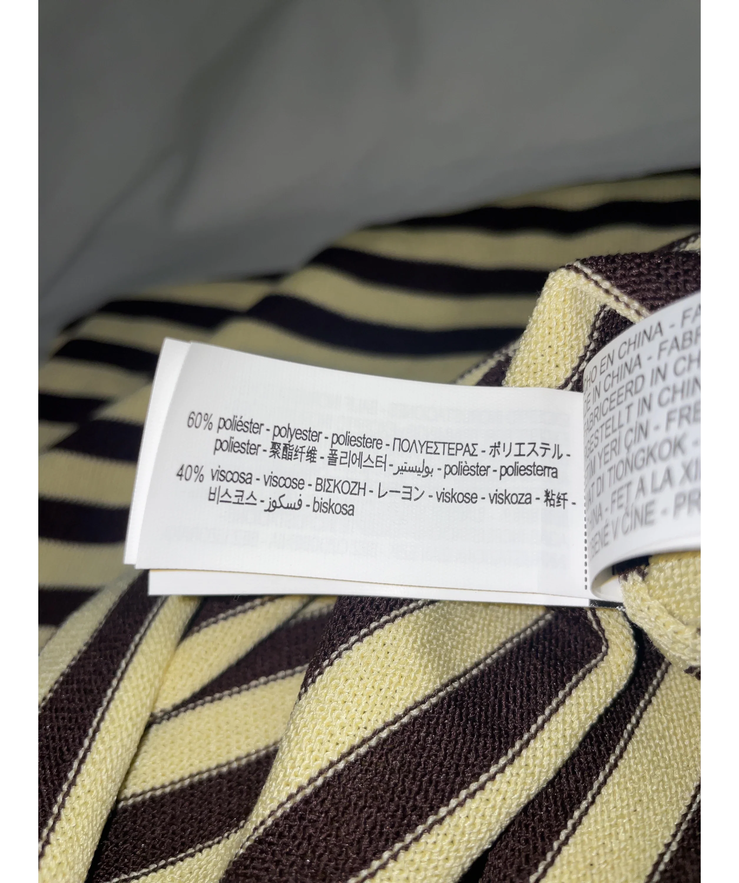 ZARA brown Striped Halterneck Dress with Belt, size UK S — label
