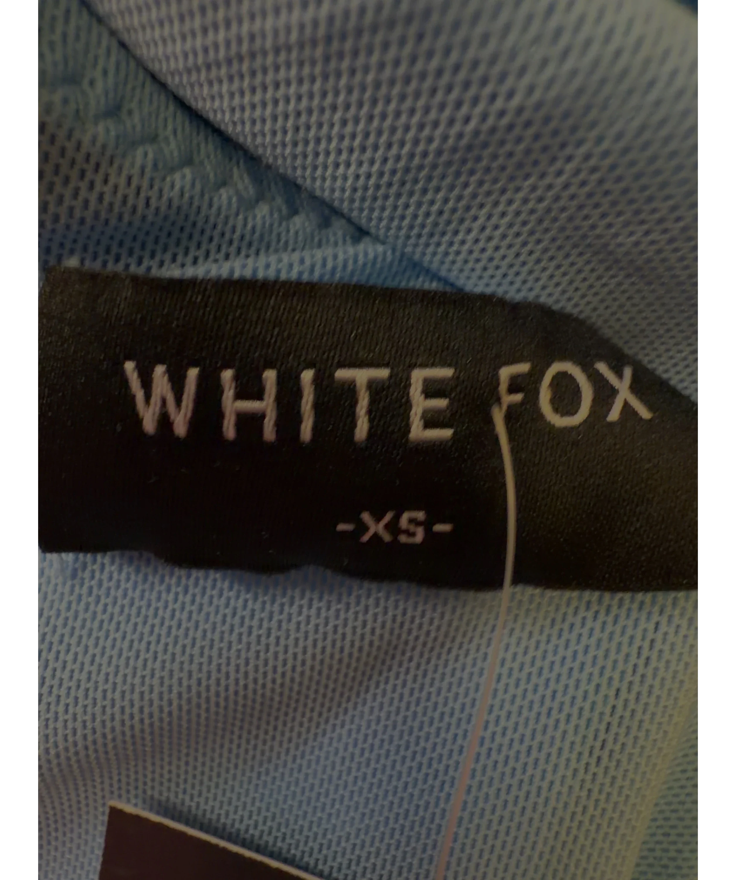 WHITE FOX Blue halter maxi dress, size UK XS — detail