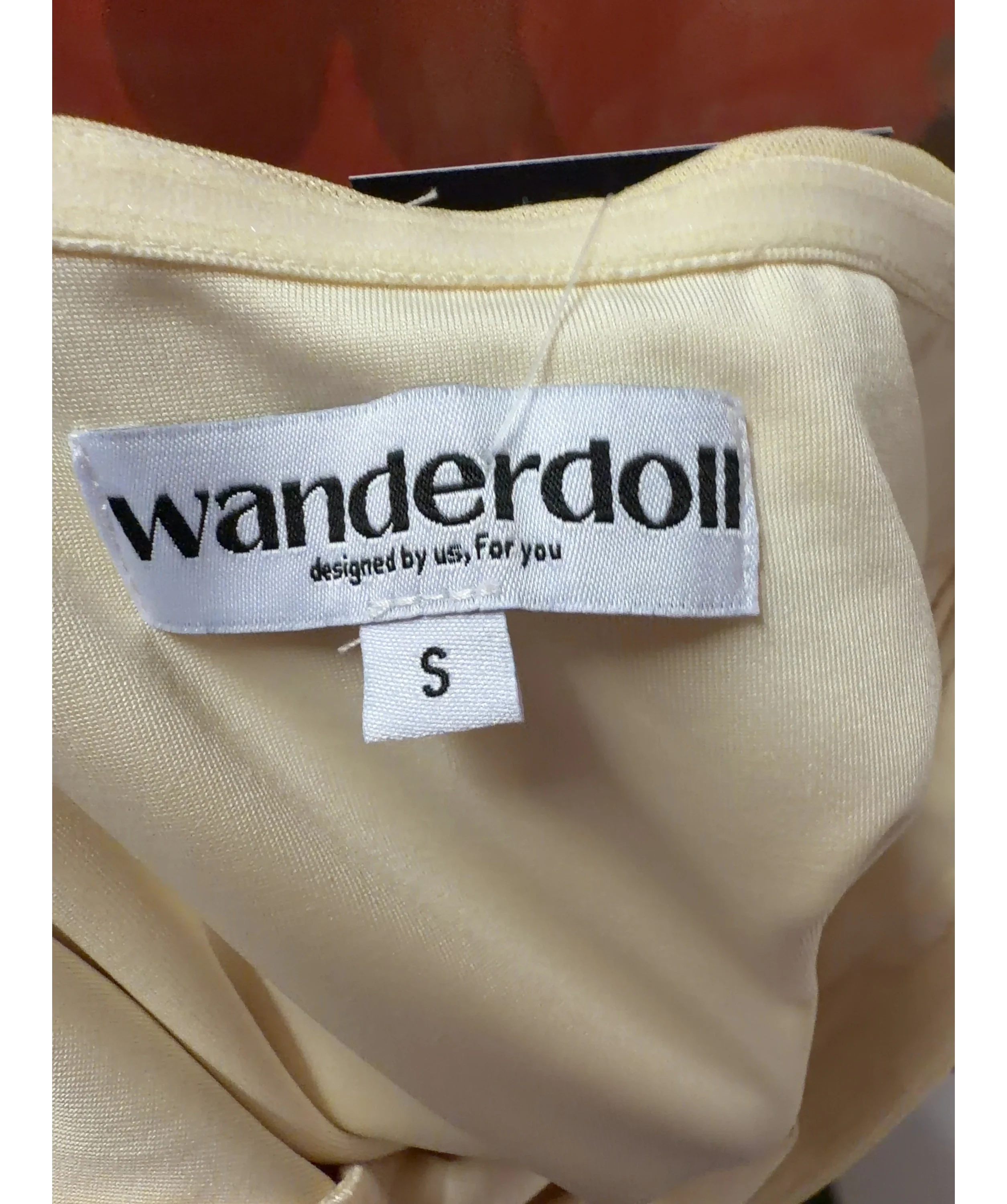 WANDERDOLL Cream Bonita Bandeau Maxi Dress Bloom Print, size UK S — detail