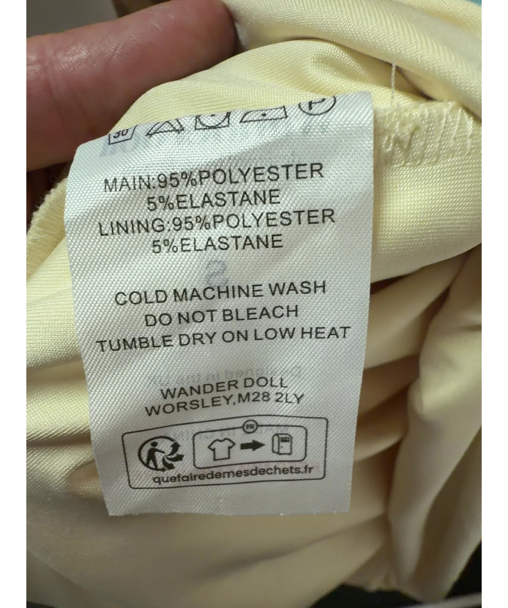 WANDERDOLL Cream Bonita Bandeau Maxi Dress Bloom Print UK S — Materials