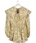 Gypsabella Yellow Penelope Yellow Floral Large Collar Playsuit — front