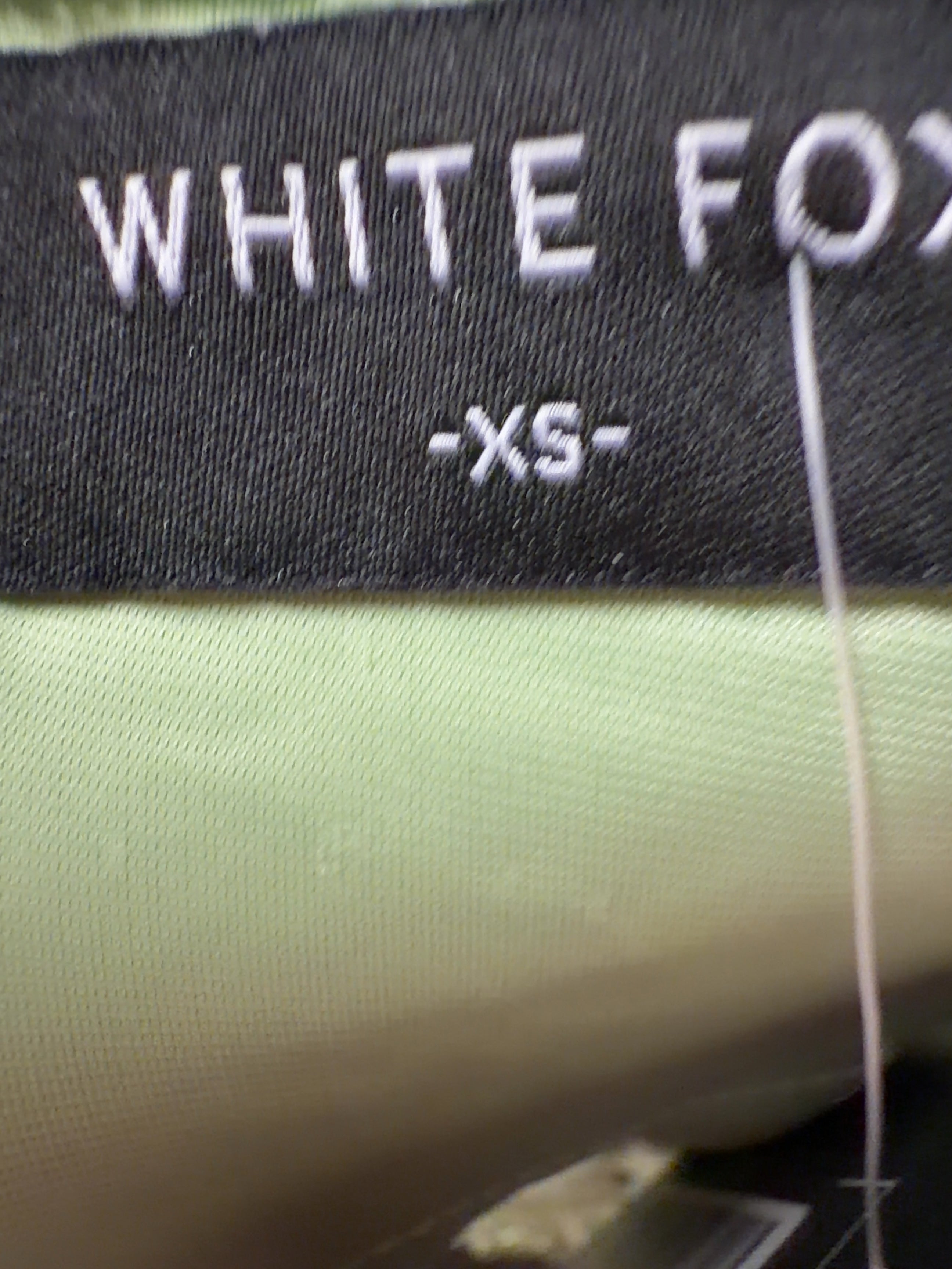 WHITE FOX Green The Rosy Drop Fringe Mini Dress Apple green, size UK XS — care label