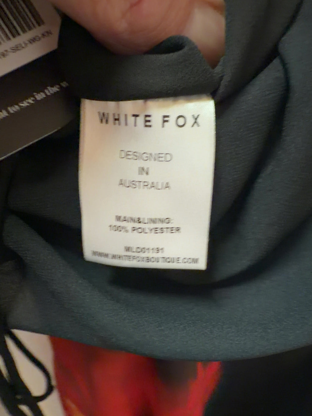 WHITE FOX Black Anthurium Print Cowl Neck Maxi Dress Black, size UK XS — label