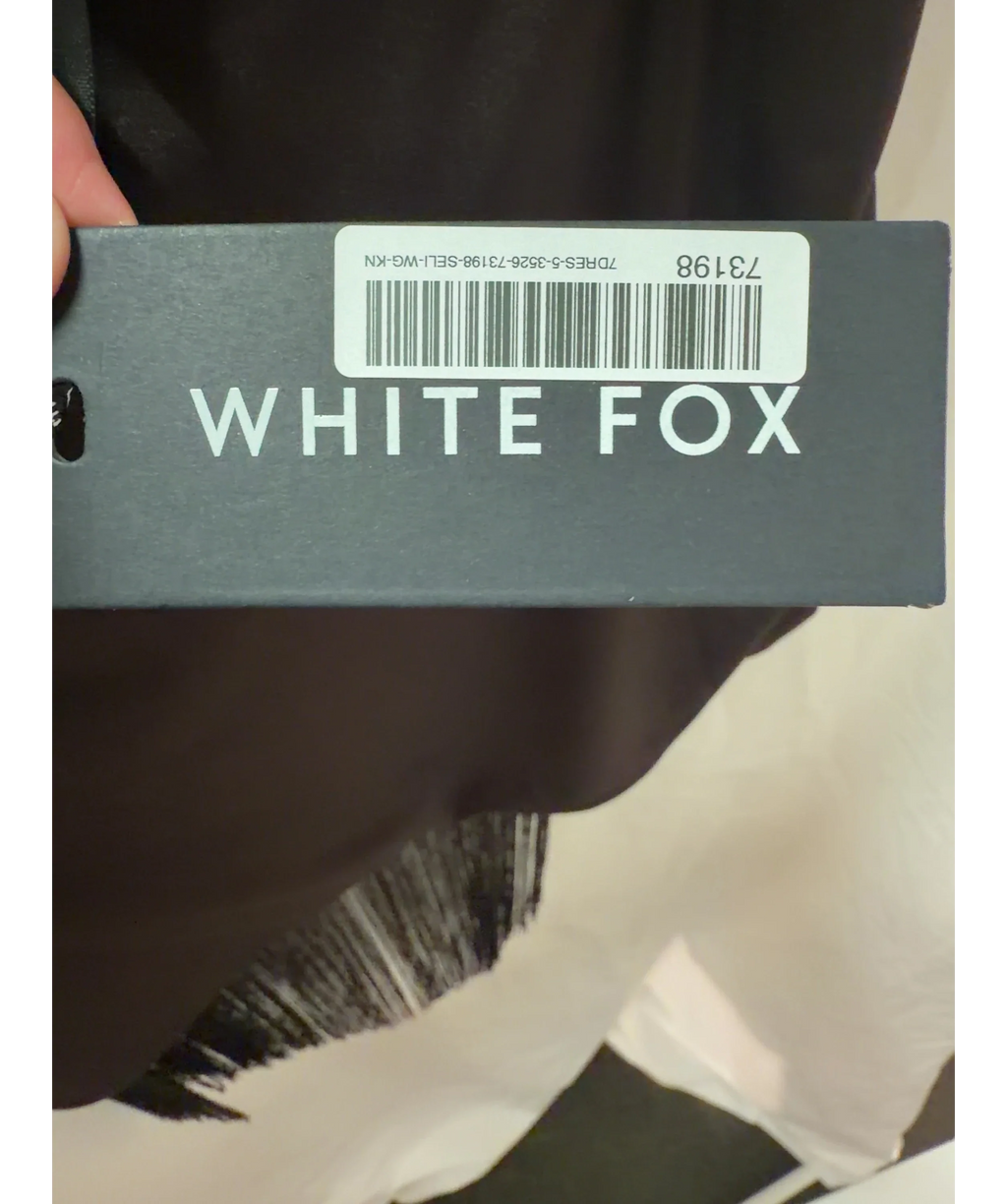WHITE FOX Brown Man I Need Strapless Fringe Mini Dress Chocolate brown, size UK XS — detail