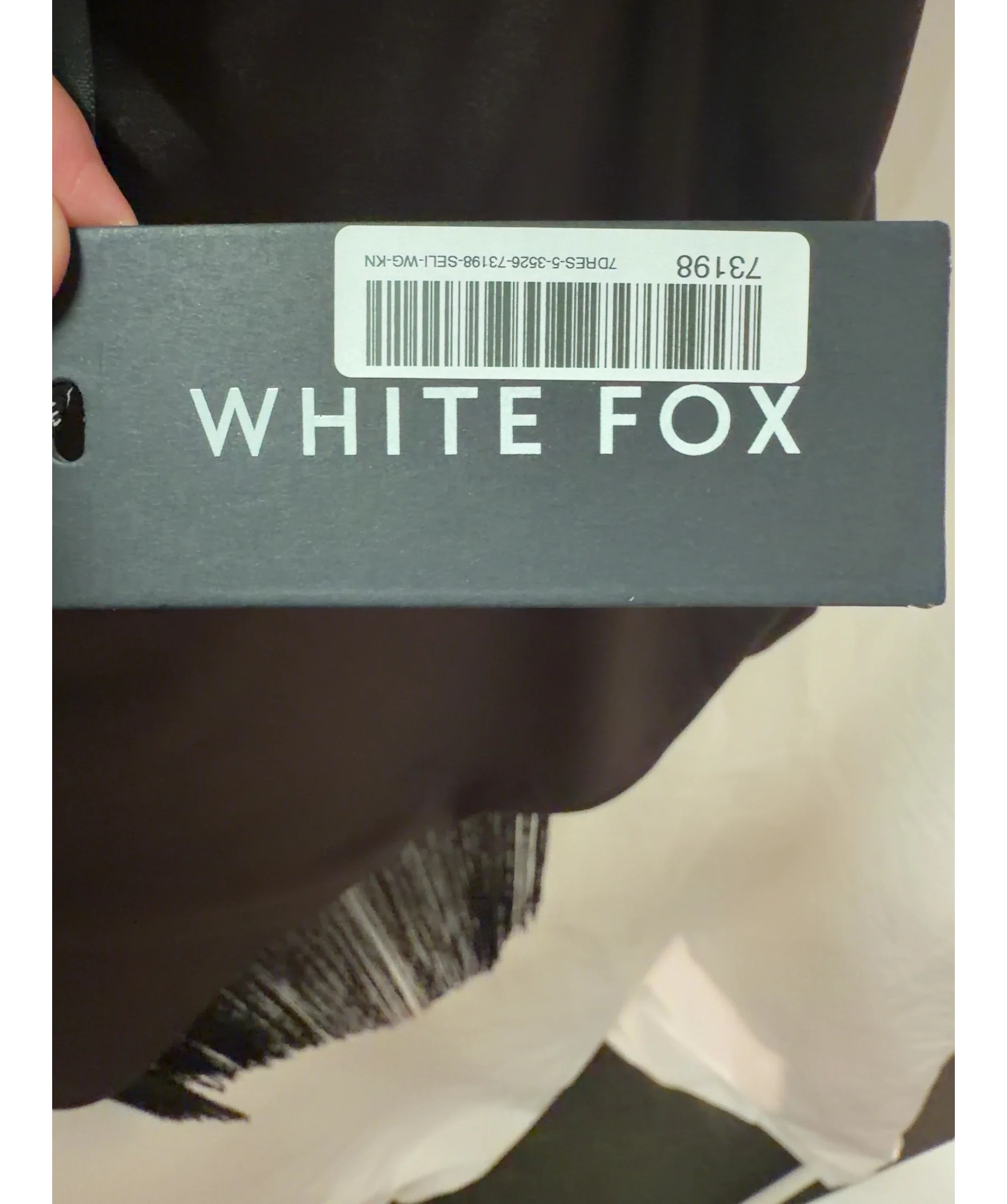 WHITE FOX Brown Man I Need Strapless Fringe Mini Dress Chocolate brown, size UK XS — detail