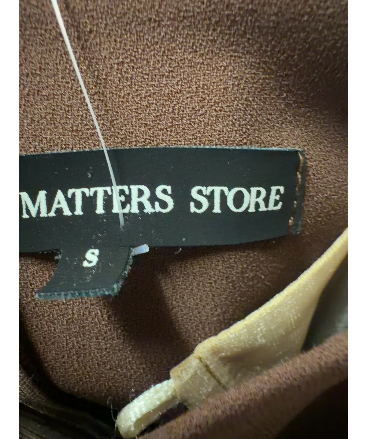Matters Store Monaco Brown Strapless Maxi Dress UK S — Materials