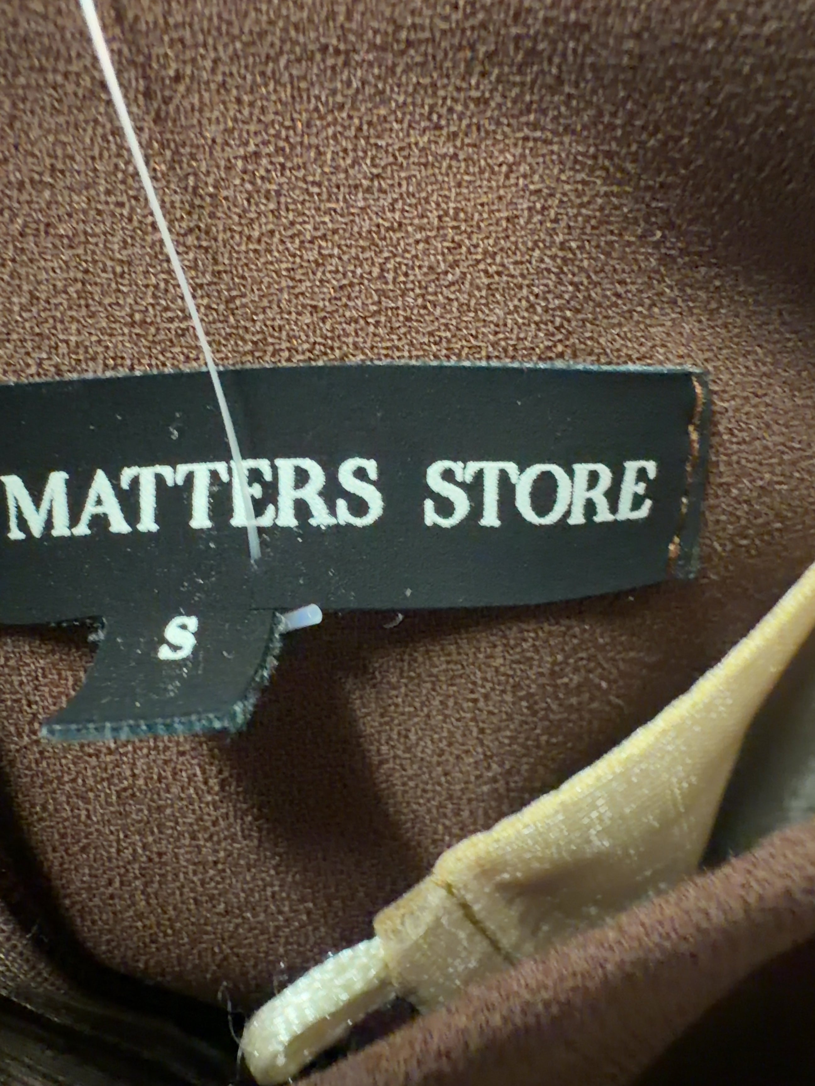 Matters Store Brown Monaco Brown Strapless Maxi Dress, size UK S — label