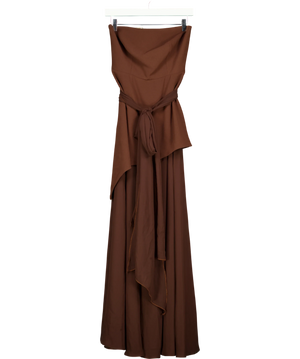 Matters Store Monaco Brown Strapless Maxi Dress UK S