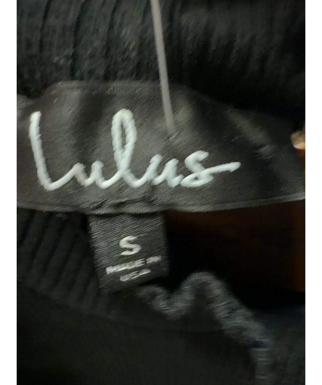 Lulus Black Sweet Season, size UK S — detail