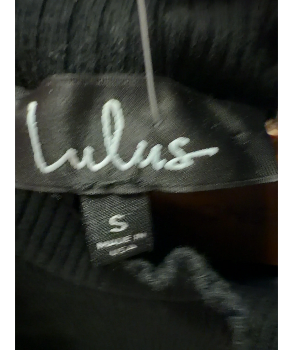Lulus Black Sweet Season, size UK S — detail