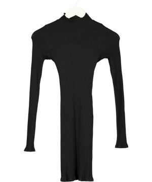 Lulus Ribbed Mock Neck Midi Dress UK S