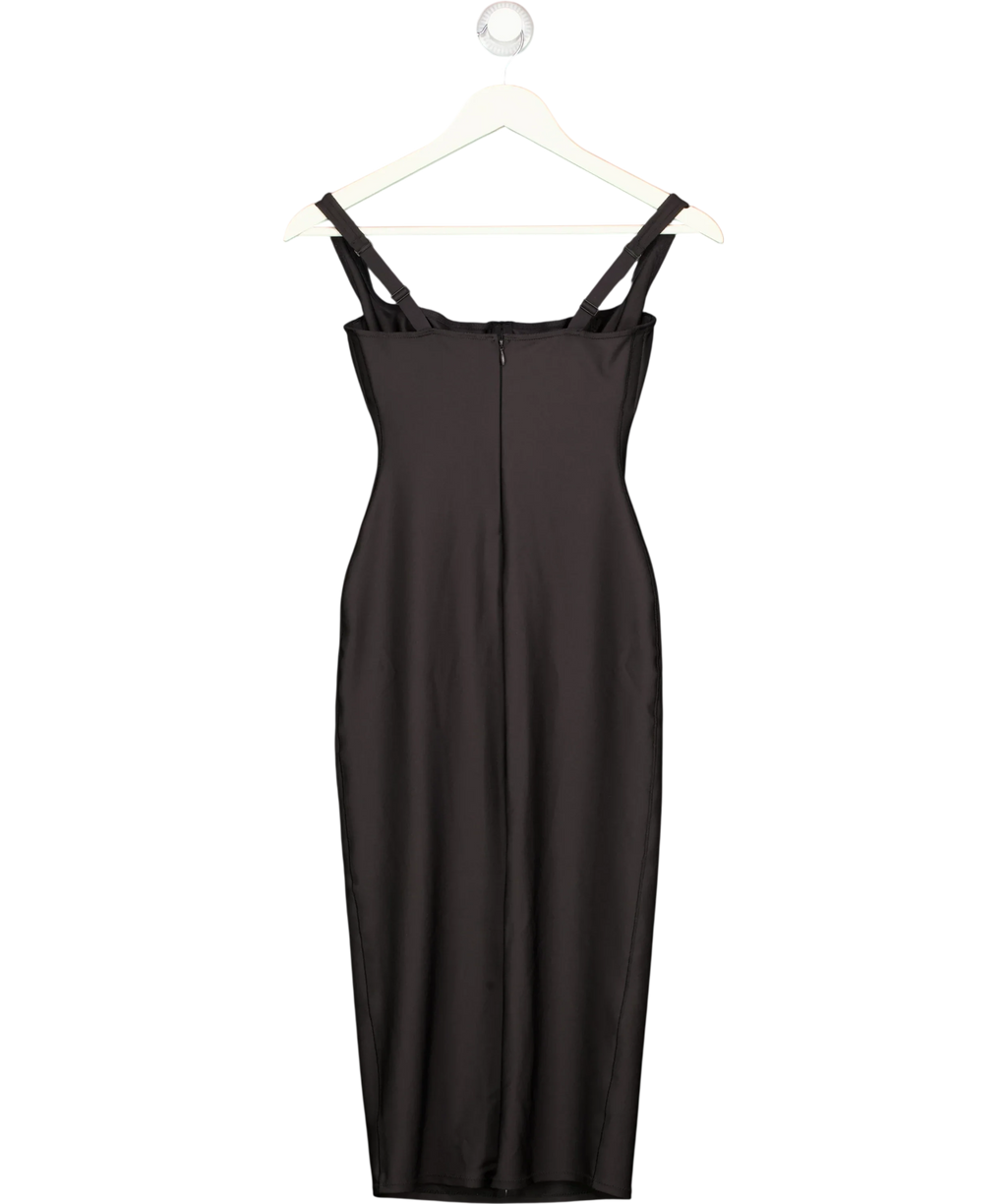 SKIMS Black Body Halter Midi Dress Onyx Black, size UK S — back