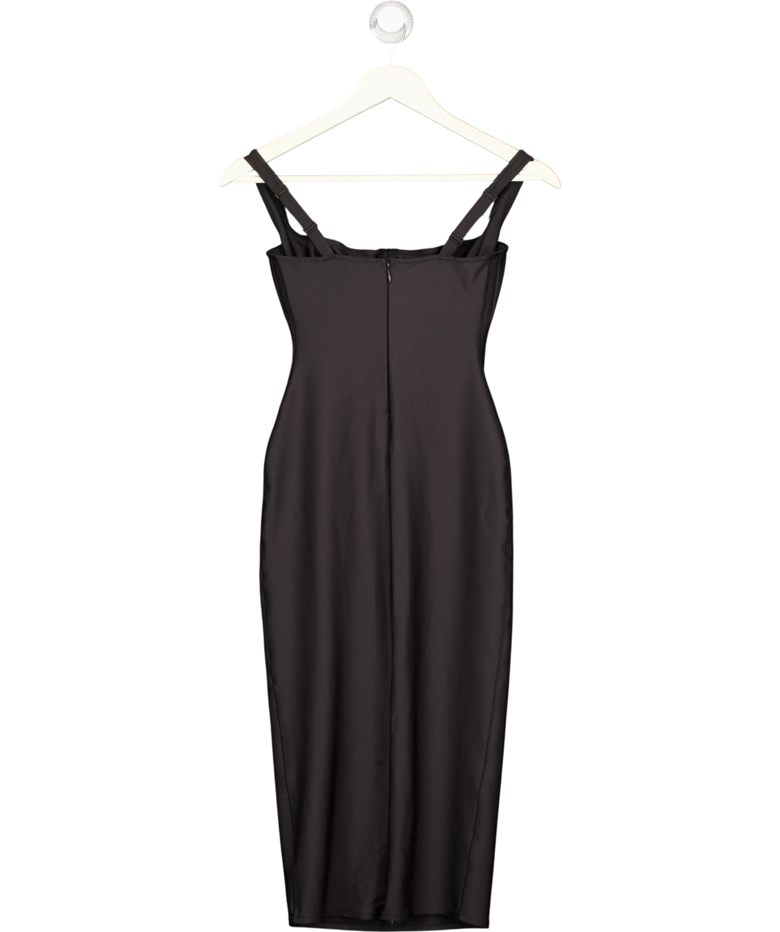 SKIMS Black Body Halter Midi Dress Onyx Black, size UK S — back