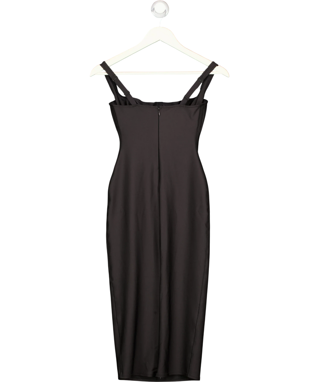SKIMS Black Body Halter Midi Dress Onyx Black, size UK S — back