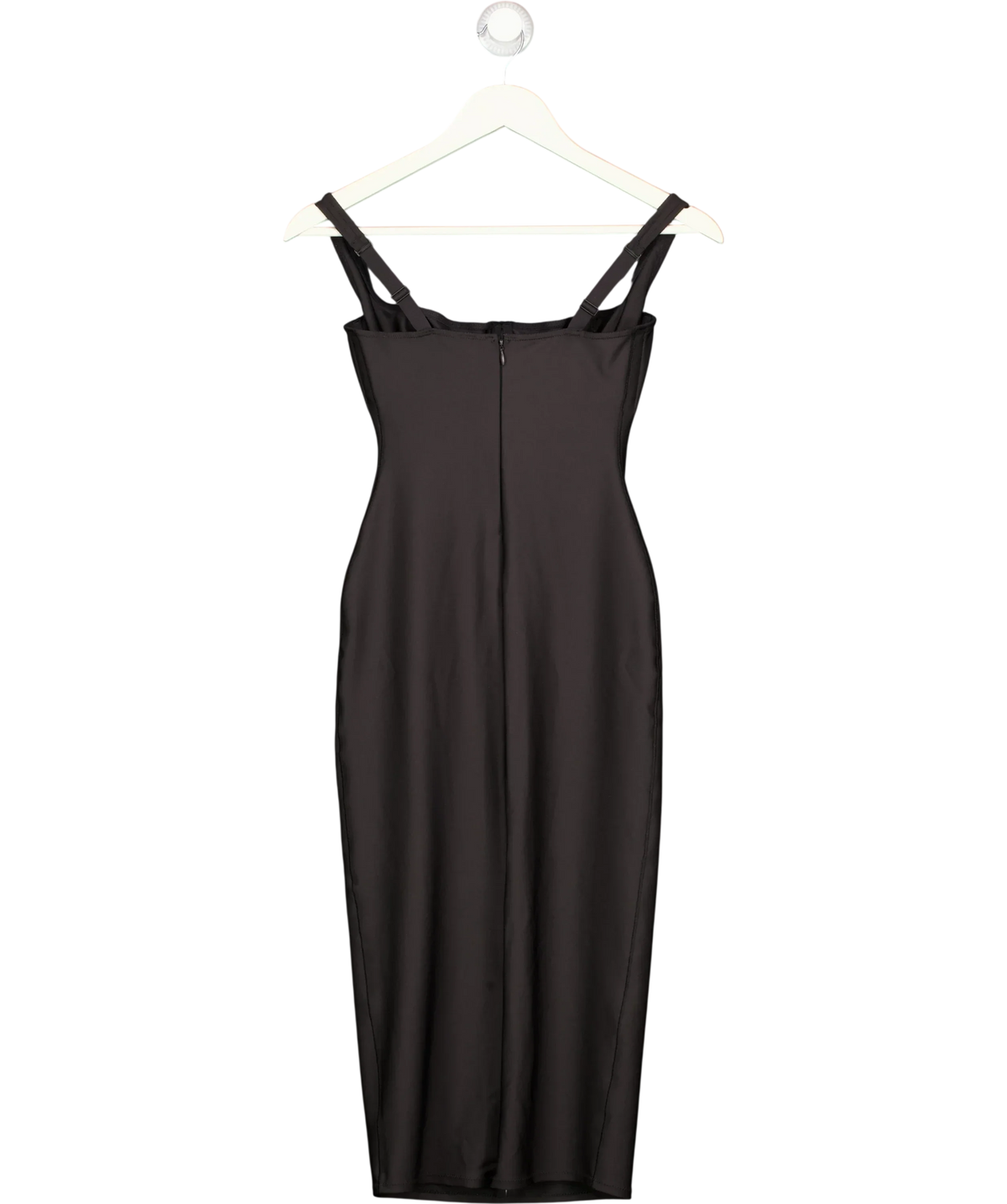SKIMS Black Body Halter Midi Dress Onyx Black, size UK S — back