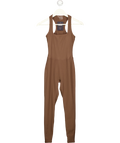 NKD Apparel Brown Brown Ribbed Square Neck Jumpsuit, size UK S — front