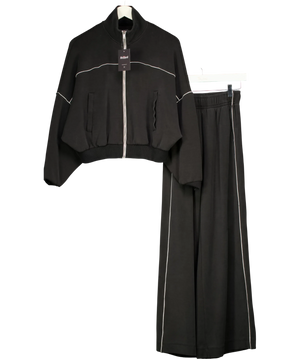Oysho Black And White Piping Tracksuit UK S
