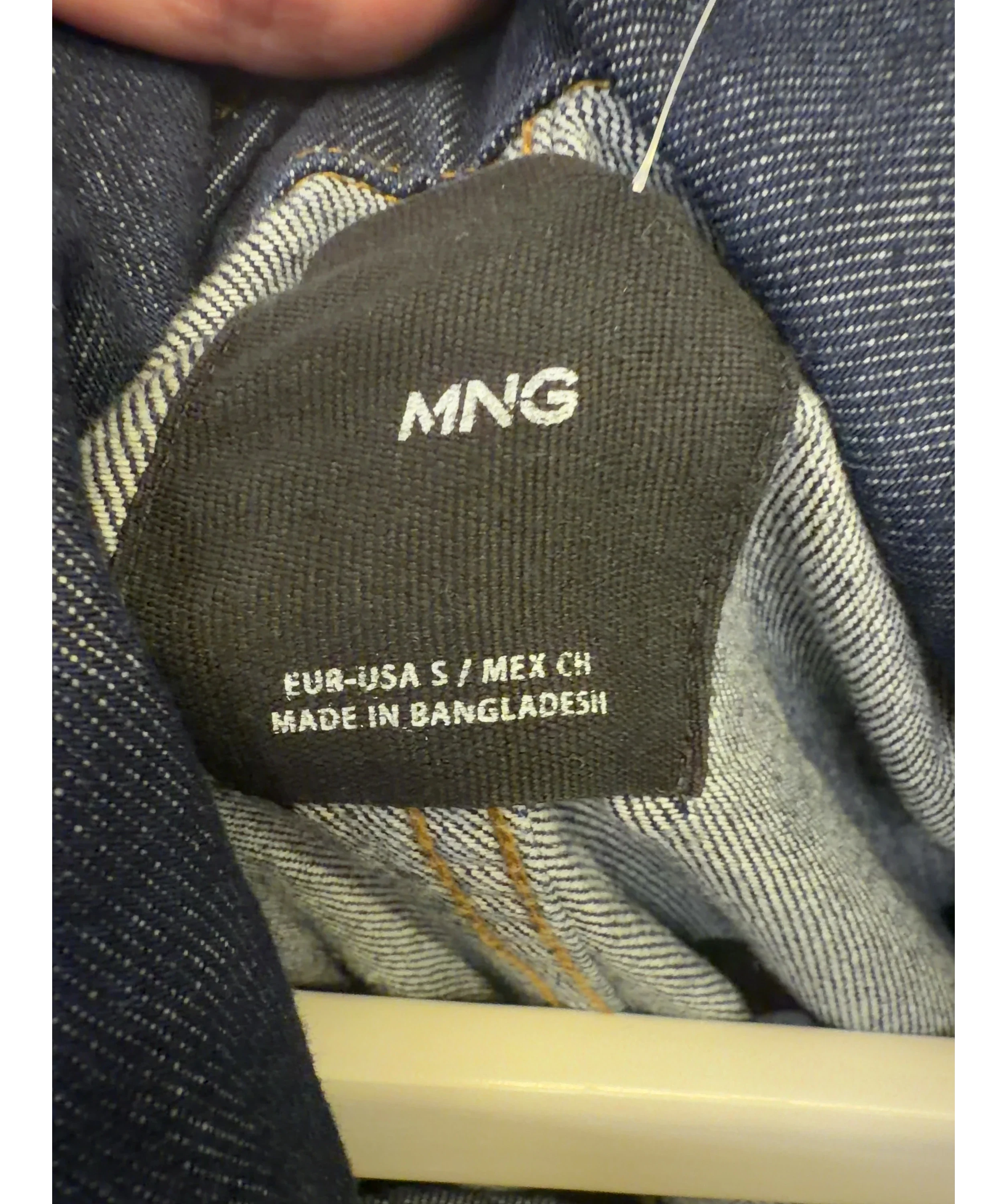 MANGO Blue Colour, size UK S — care label