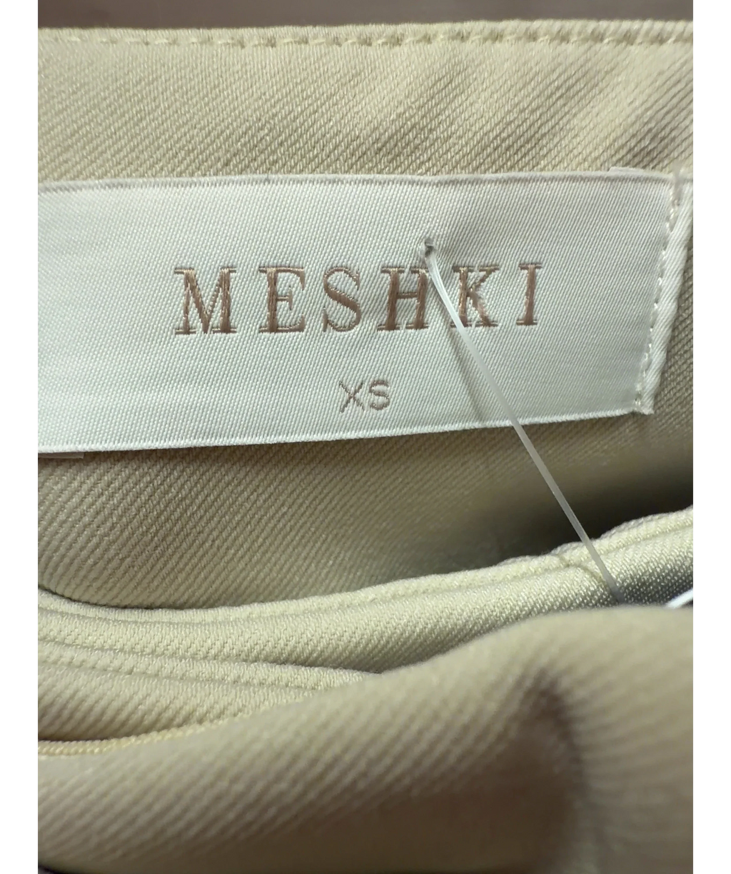 Meshki Beige Cream Strapless Top (XXS) And Wide Leg Trousers Suit Set UK UK XXS/XS — Brand