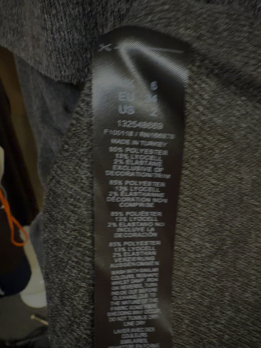 ASOS Grey Colour, size UK 6 — label