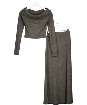 ASOS Grey Cowl Long Sleeve Co-ord UK 6