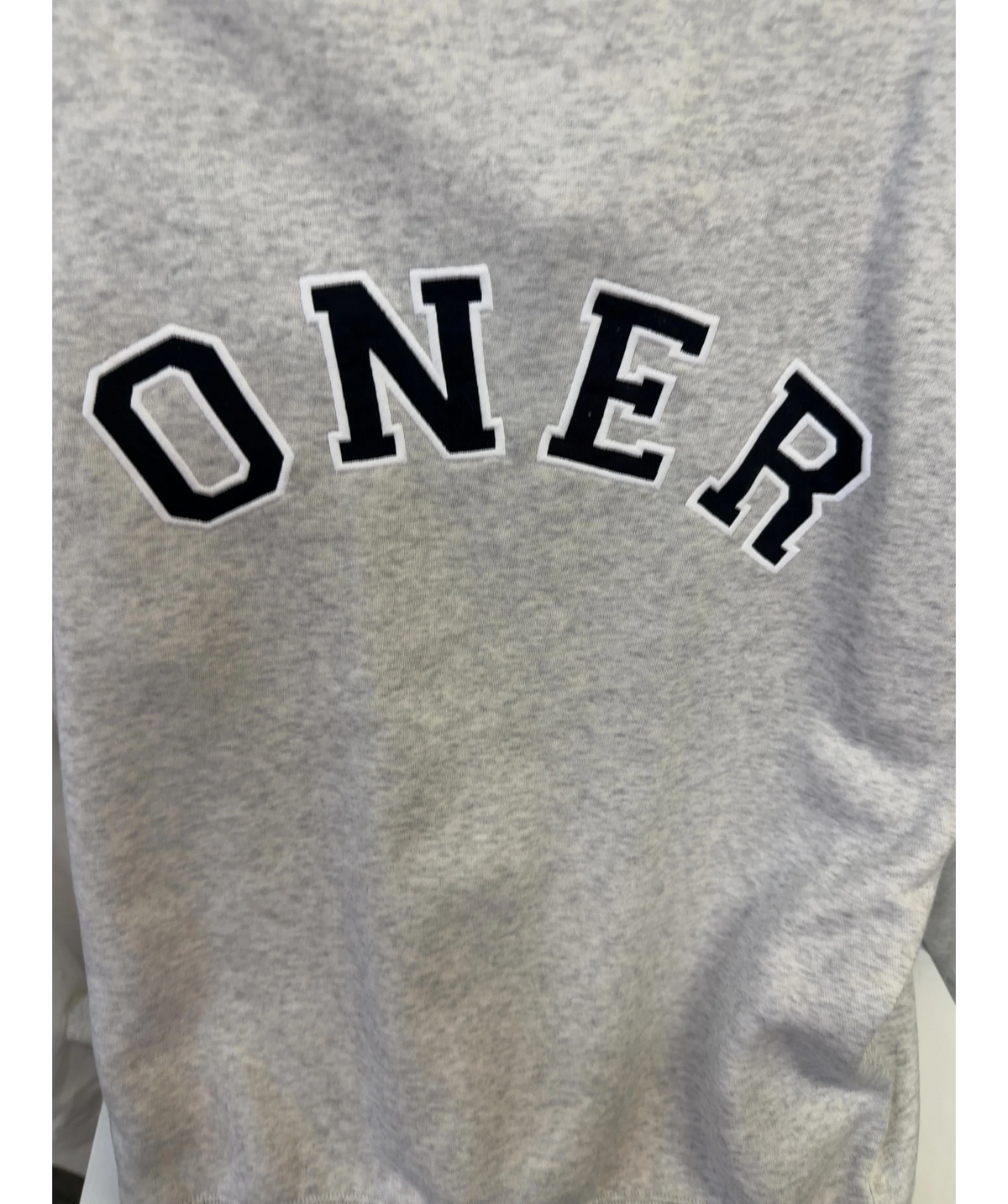 Oner Active Grey Foundations Oversized Oner Girlfriend tracksuit, size UK S — detail