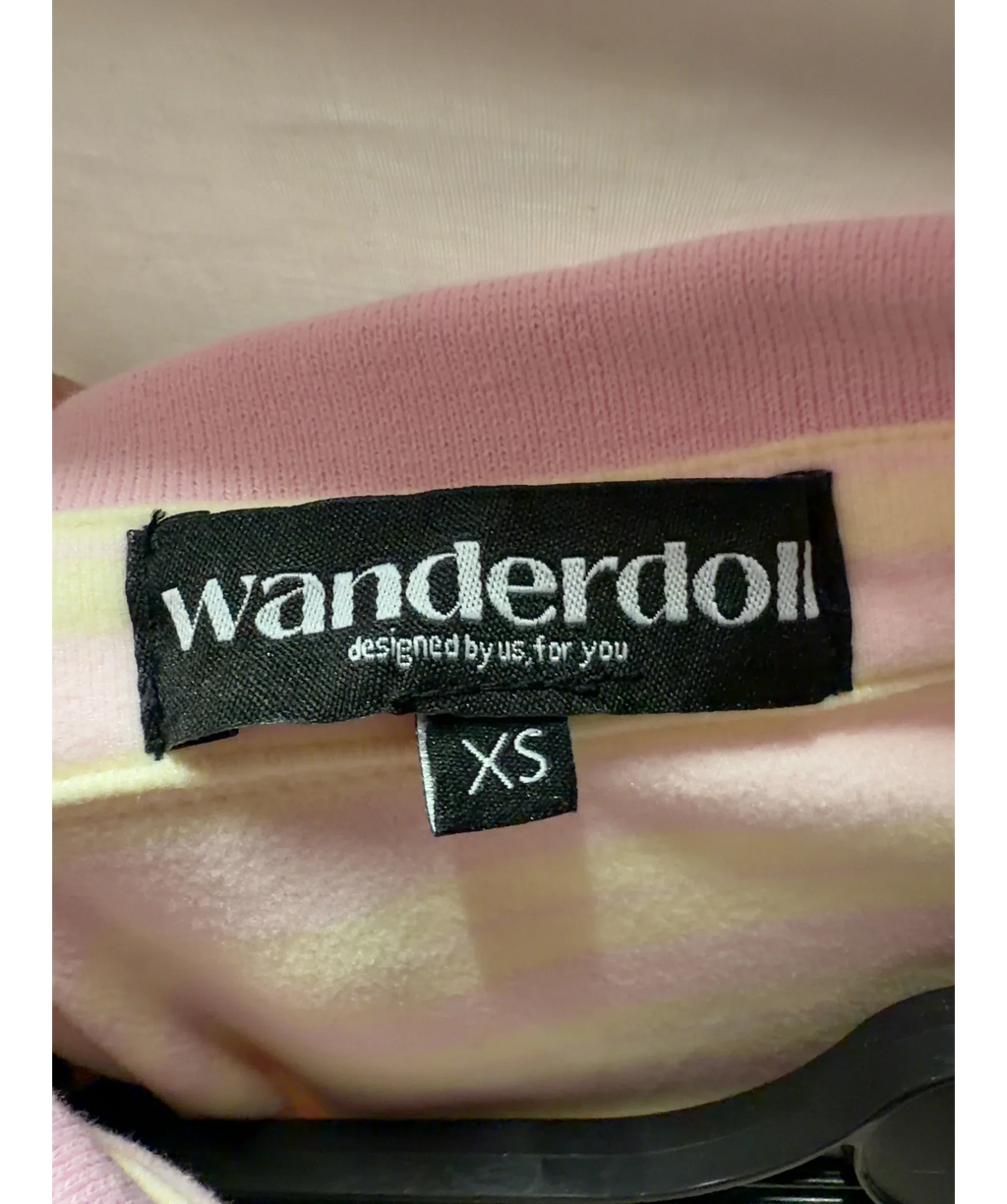Wandrdoll Pink Frankie Stripe Polo Top & Shorts Co-Ord Set Pink & Lemon Frankie Stripe Polo Top & Shorts Co-Ord Set… — detail