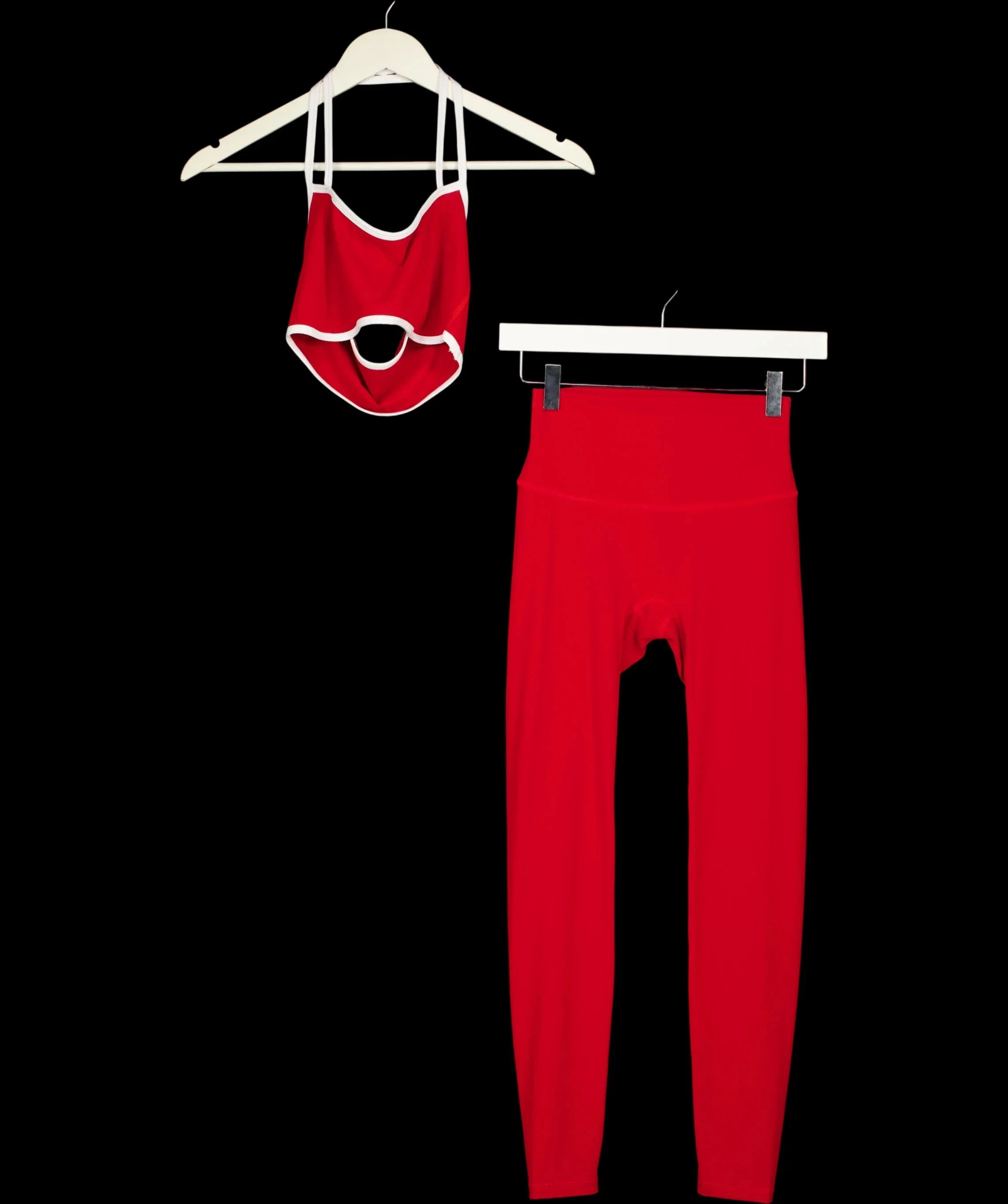 NKD Apparel Red Contrast Halter Tie Top & Leggings Set True Red, size UK S — care label
