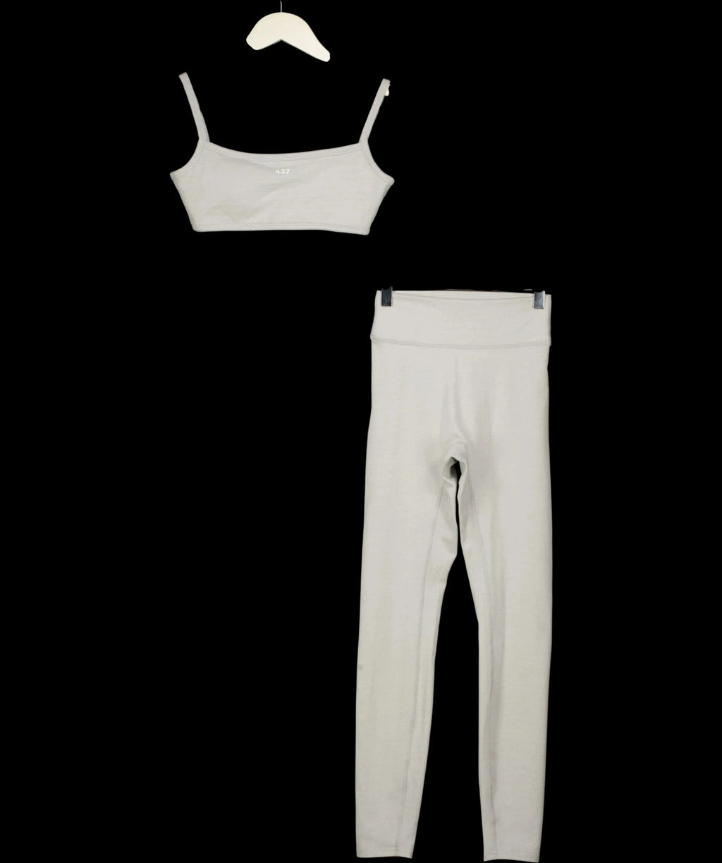 437 Grey The Micro Bra and Essentials Legging, size UK S — label