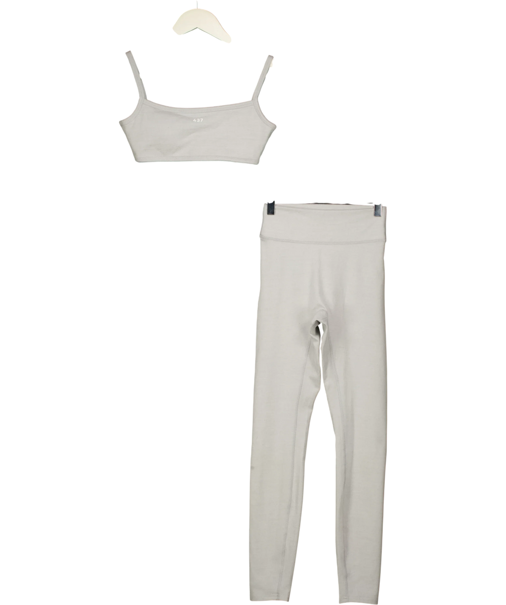 437 Grey The Micro Bra and Essentials Legging, size UK S — front