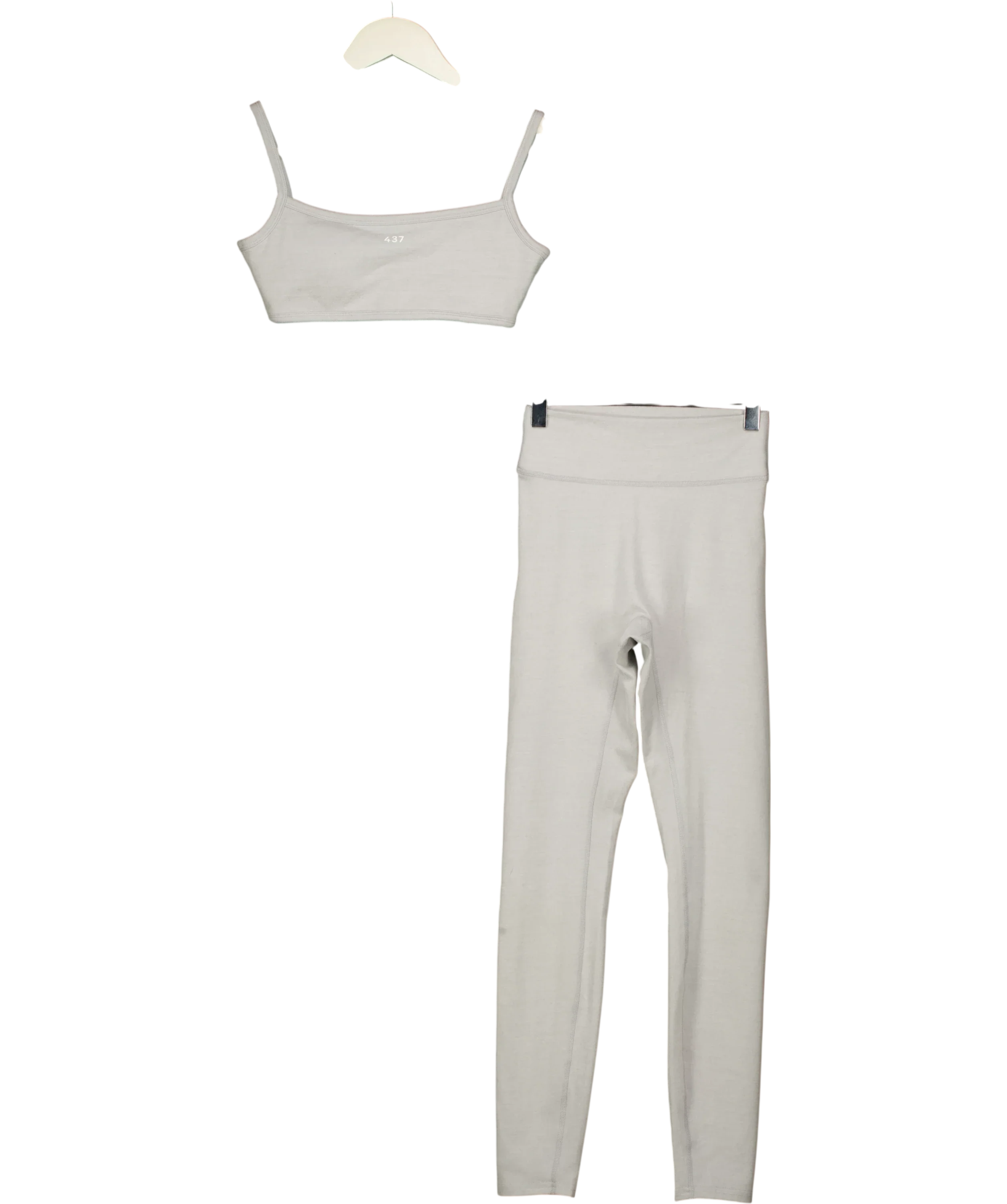 437 Grey The Micro Bra and Essentials Legging, size UK S — front