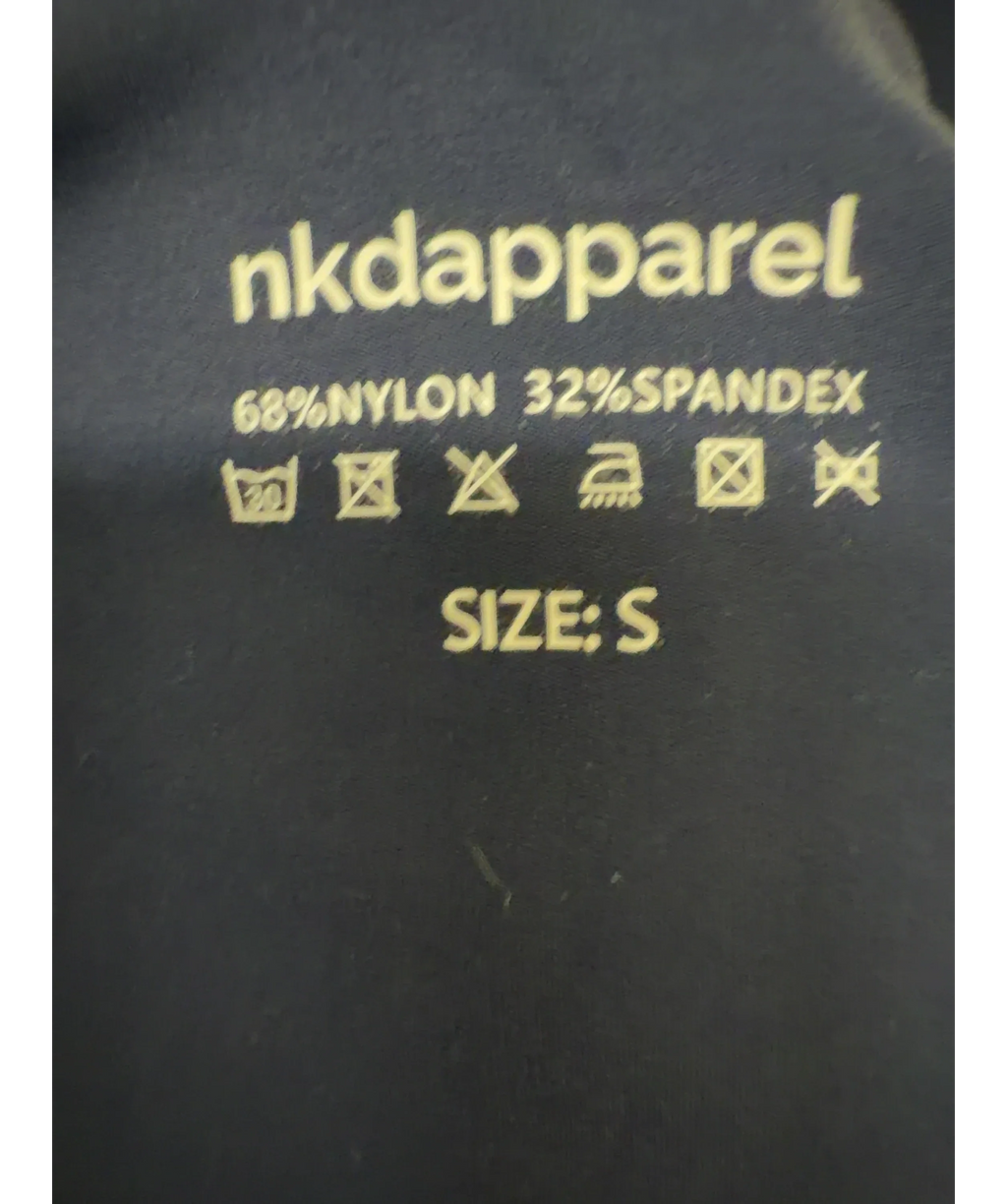 NKD Apparel Blue NKD Apparel Halter Crop Top and Leggings Set Navy Blue, size UK S — detail