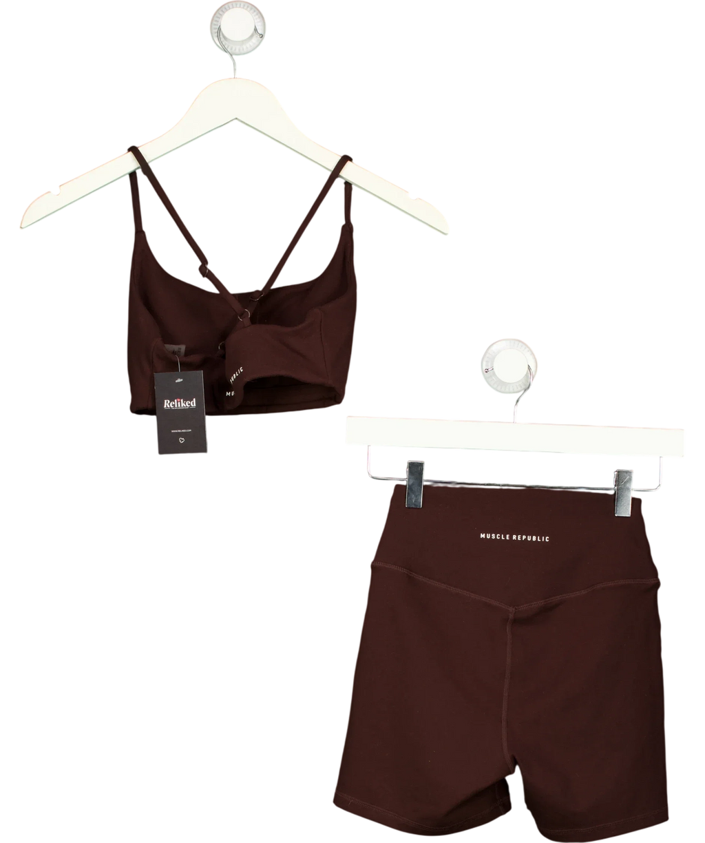 Muscle Republic Brown Colour, size UK XS/S — back