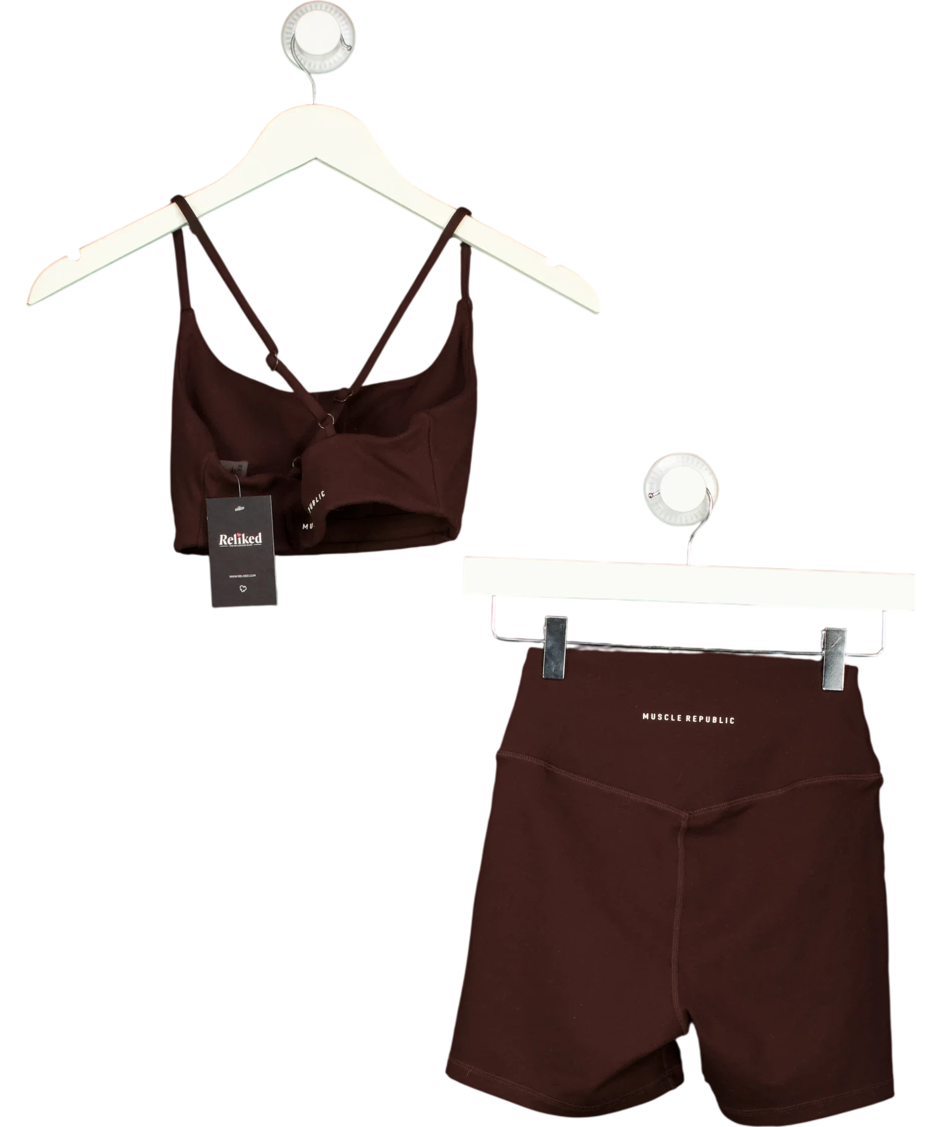 Muscle Republic Brown Colour, size UK XS/S — back