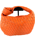 Unbranded Orange WOVEN ORANGE KNOT HANDLE BAG — front
