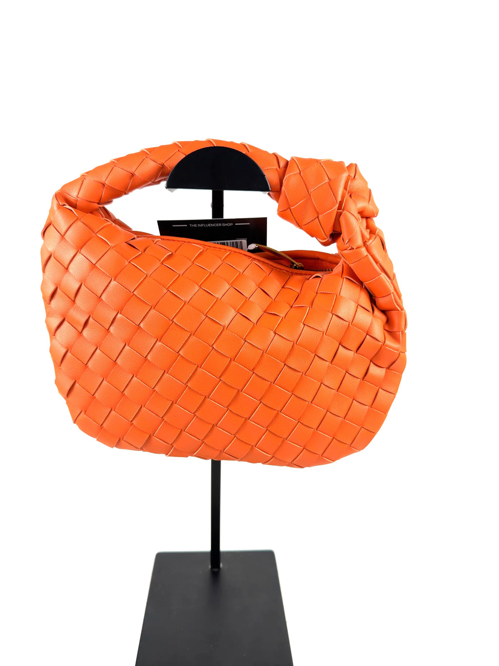Unbranded Orange WOVEN ORANGE KNOT HANDLE BAG — back
