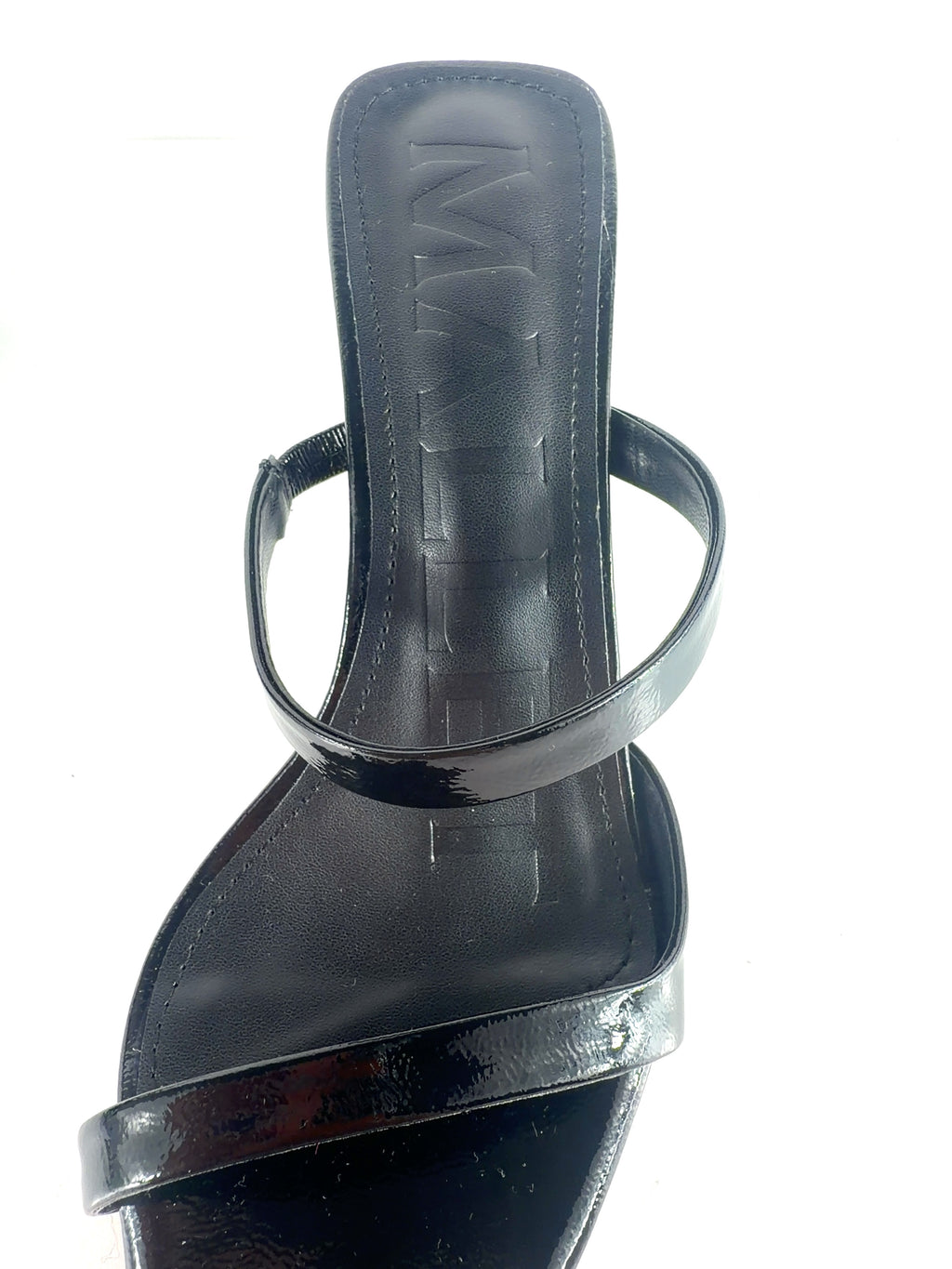 Mallet Black Frederica Black Patent Leather Pointed Mules, size UK 5 EU 38 👠 — care label